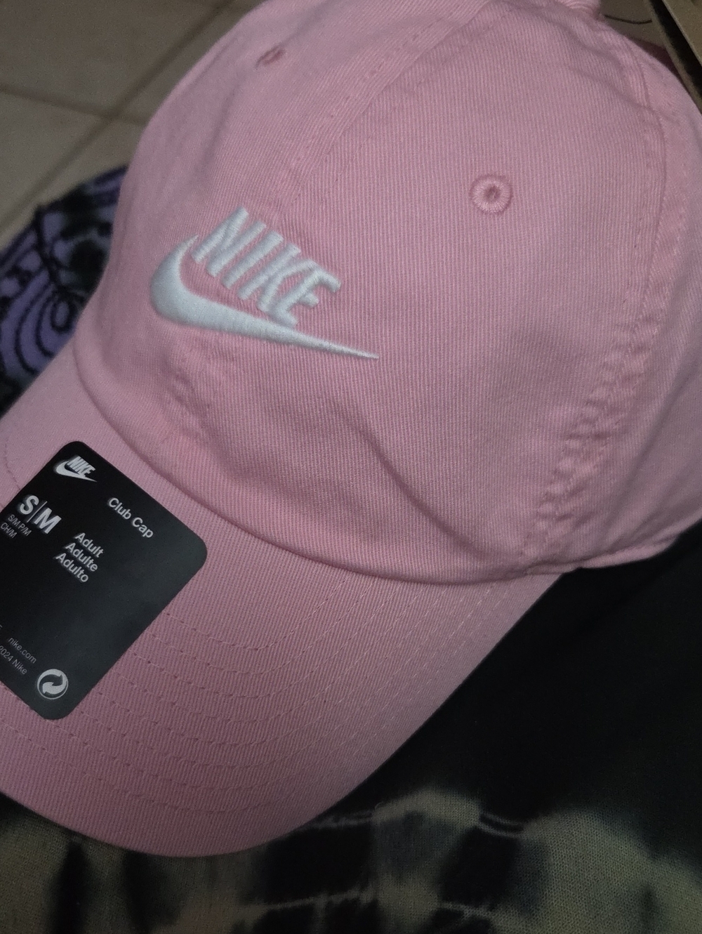 Nike Pink Club Cap with White Embroidered Small/Medium NWT